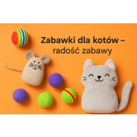Zabawki pluszowe i piłeczki dla kotów