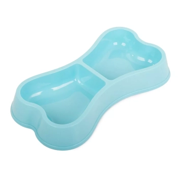 Miska plastikowa dla psa kota podwójna 0,15l