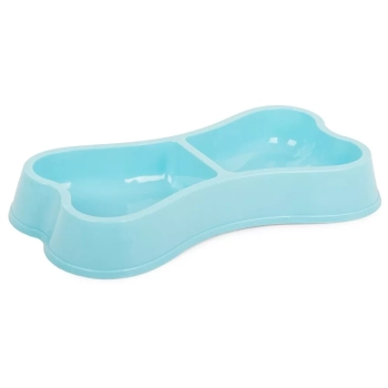 Miska plastikowa dla psa kota podwójna 0,15l
