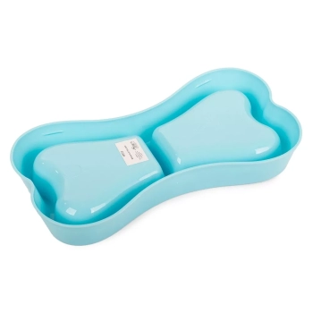 Miska plastikowa dla psa kota podwójna 0,15l