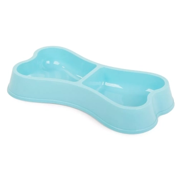 Miska plastikowa dla psa kota podwójna 0,15l