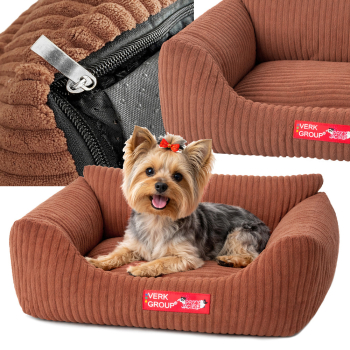 Legowisko dla psa kota miękkie sztruksowe antypoślizgowe małe wygodne s