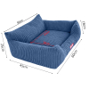 Legowisko dla psa kota miękkie sztruksowe antypoślizgowe małe wygodne m