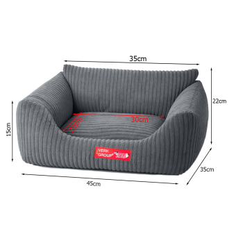 Legowisko dla psa kota miękkie sztruksowe antypoślizgowe małe wygodne s