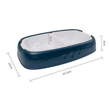 Podwójna miska dla psa kota wyjmowane miski na wodę i karmę duża plastikowa