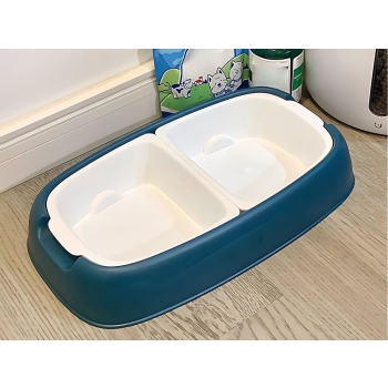 Podwójna miska dla psa kota wyjmowane miski na wodę i karmę duża plastikowa