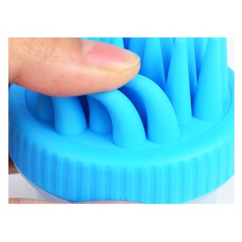 Myjka do mycia dla psa kota szczotka silikonowa z dozownikiem na płyn mydło