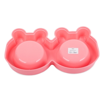 Miska podwójna dla psa kota metalowa 0,175l x 2