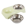 Miska podwójna dla psa kota metalowa 350ml x 2