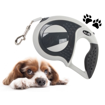 Smycz automatyczna 5m mocna dla psa do 20kg z blokadą wytrzymała długa