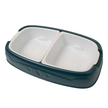 Podwójna miska dla psa kota wyjmowane miski na wodę i karmę duża plastikowa