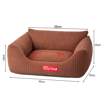 Legowisko dla psa kota miękkie sztruksowe antypoślizgowe małe wygodne s