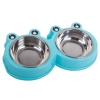Miska podwójna dla psa kota metalowa 0,175l x 2