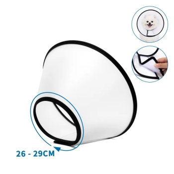 Obroża ochronna lejek dla kota lub małego psa rozmiar M 26-29cm