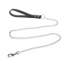 Łańcuch smycz dla psa z skóżanym uchwytem rozmiar XL 4.0mm*120cm stal