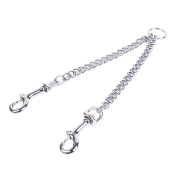 Rozdzielacz smyczy łańcuch dla dwóch psów rozmiar S 2.0mm*2x35cm