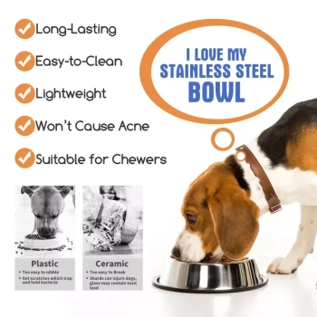 Antypoślizgowa miska dla zwierząt ze stali nierdzewnej