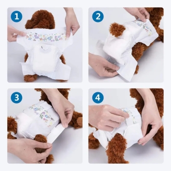 Pieluchy pampersy dla psa super chłonne rozmiar M 44*31cm 12 sztuk