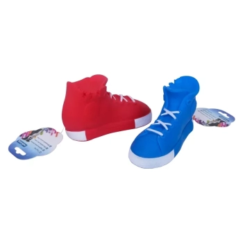 Piszcząca zabawka w kształcie buta dla psa dwa kolory