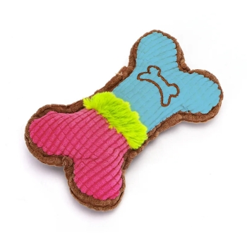 Mocna Pluszowa zabawka w kształcie kości z piszczałką