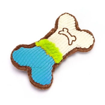 Mocna Pluszowa zabawka w kształcie kości z piszczałką