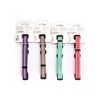 Odblaskowa obroża dla psa z imitacji nylonu rozm.S