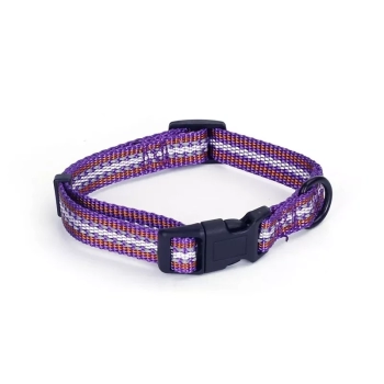 Odblaskowa obroża dla psa z imitacji nylonu rozm.M