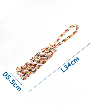 Zabawka z bawełnianego sznura z uchwytem dla psa