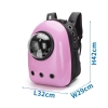 Kosmiczny plecak dla psa lub kota z okienkiem 32x29x42cm różowy