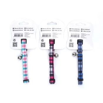 Obroża dla kota z dzwoneczkiem i klamrą wymiary 1.0x30cm