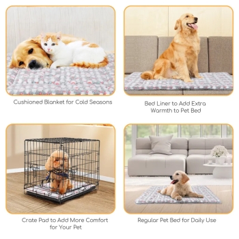 Zimowa , ciepła poduszka z nadrukiem dla zwierząt