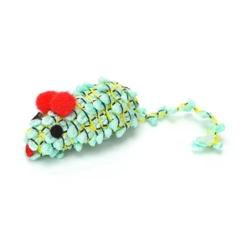 Zabawka-myszka z plecionej liny