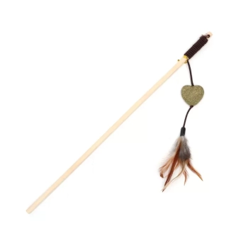 Wędka z piórkami 40cm do zabawy z kotem