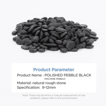 Żwir czarny polerowany 400 gram czarnych kamyczków do akwarium