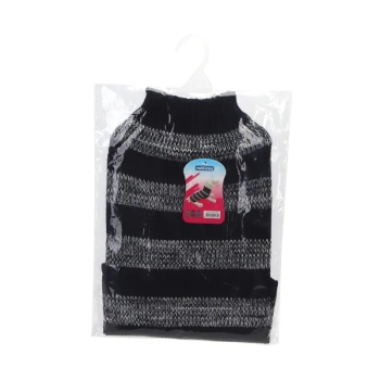 Sweter w szare paski z okrągłym dekoltem Rozmiar: L/XL/XXL