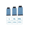 Sweter z golfem w paski i w kratę w brytyjskim stylu Rozmiar: L/XL/XXL