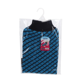 Sweter z golfem w paski i w kratę w brytyjskim stylu Rozmiar: L/XL/XXL