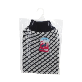 Sweter z golfem w paski i w kratę w brytyjskim stylu Rozmiar: L/XL/XXL