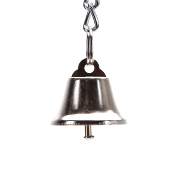 Dzwoneczek dla ptaków metalowy-kolor srebrny