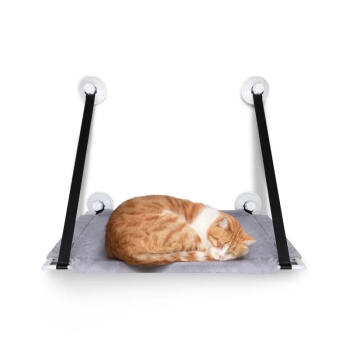 Hamak z przyssawkami na okno dla kotów