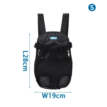 Plecak do noszenia psa rozmiar S obwód klatki 30 cm 0.75-1.25 kg czarny