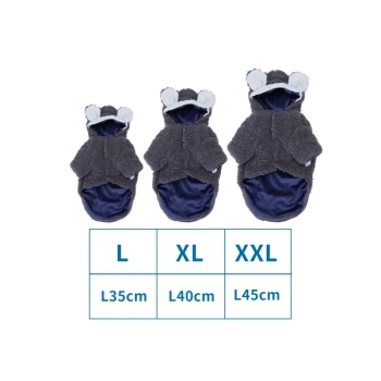 Płaszcz z bawełnianą podszewką, z kapturem z uszami myszy Rozmiar: L/XL/XXL