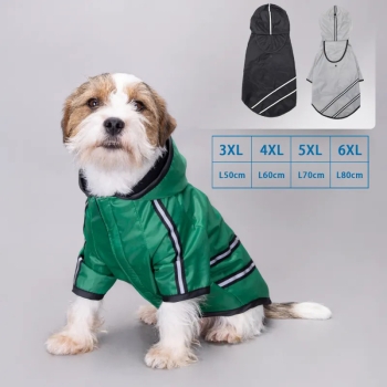 Płaszcz przeciwdeszczowy z kapturem w podwójne paski Rozmiar: 3XL/4XL/5XL/6XL