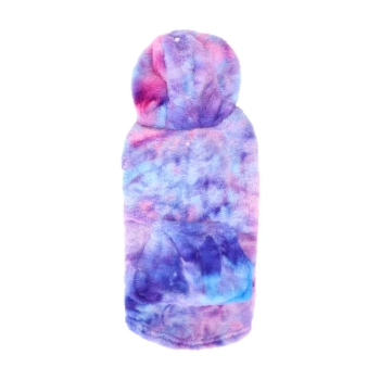 Bluza z kapturem z polaru króliczego typu tie-dye XS,S.M