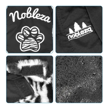Dwustronny płaszcz sportowy dla psa ze wzorem łapek rozmiary L,XL,XXL