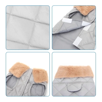 Pikowany płaszcz z klapami Rozmiar: L/XL/XXL
