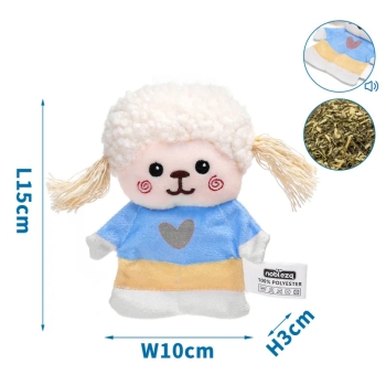 Szeleszcząca zabawka z kocimiętką pluszowa owca