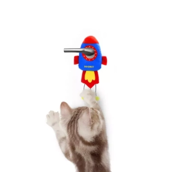 Szeleszcząca zabawka z kocimiętką pluszowa rakieta