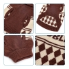 Sweter z golfem w kratkę dla zwierząt Czarny/Szary/Brązowy XS/S/M