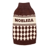 Sweter z golfem w kratkę dla zwierząt Czarny/Szary/Brązowy XS/S/M